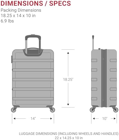 SwissGear 7366 Hardside Expandable Luggage with Spinner Wheels, White, Carry-On 19-Inch - Image 7