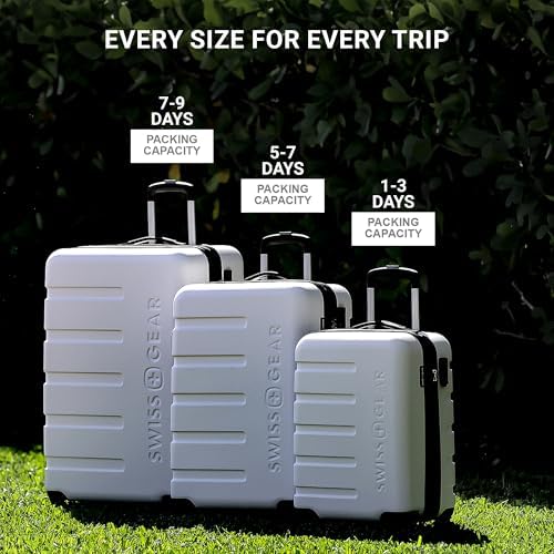 SwissGear 7366 Hardside Expandable Luggage with Spinner Wheels, White, Carry-On 19-Inch - Image 5