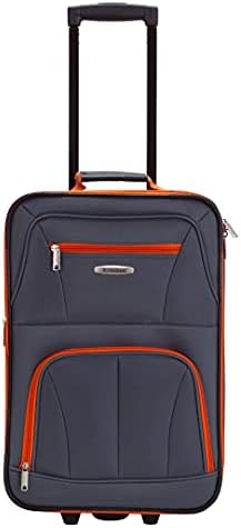 Rockland Journey Softside Upright Luggage Set, Expandable, Charcoal, 4-Piece (14/19/24/28) - Image 2