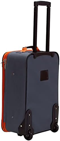 Rockland Journey Softside Upright Luggage Set, Expandable, Charcoal, 4-Piece (14/19/24/28) - Image 3