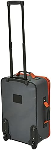 Rockland Fashion Expandable Softside Upright Luggage Set, Charcoal, 2-Piece (14/19) - Image 2