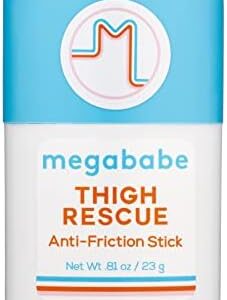 Megababe Thigh Rescue Anti-Chafe Stick Mini | Travel size, great for on-the-go | Prevents skin chafe & irritation | Thighs, arms, bra-lines & more