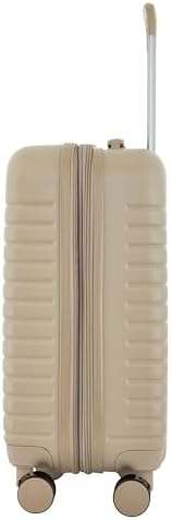 kensie Graceful Hardside Carry-On Luggage, Light Taupe, 22-Inch - Image 3