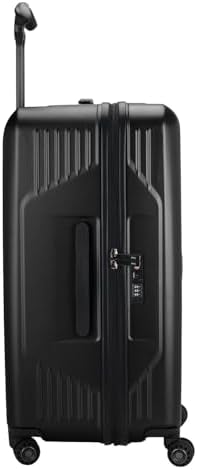 Traveler's Choice Ultimax II 26" Medium Trunk Spinner Luggage, Tie Down Straps, Matte Black, Checked Inch - Image 3