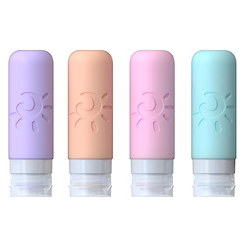 Travel Bottles for Toiletries, TSA Approved Travel Containers 3oz Leak Proof Travel Tubs Refillable Liquid Travel Accessories for Shampoo Conditioner Lotion Body Wash(Multicolored C) - Image 2