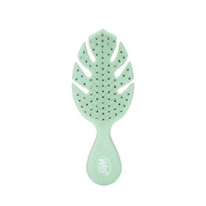 Wet Brush Go Green Mini Detangler, Green - Detangling Travel Hair Brush - Ultra-Soft IntelliFlex Bristles Glide Through Tangles & Gently Loosens Knots While Minimizing Pain, Split Ends & Breakage