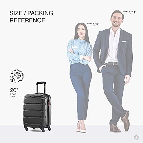 Samsonite Omni PC Hardside Expandable Luggage with Spinner Wheels, Black, Carry-On 20-Inch - Image 3