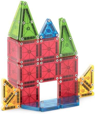 MAGNA-TILES microMAGS 26-Piece Travel Magnetic Construction Set – Bold Colors, The Original Magnetic Building Brand - Image 8