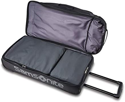 Samsonite Andante 2 Wheeled Duffel Bag – 32-Inch Durable Rolling Luggage with Inline Skate Wheels, Push-Button Handle & Spacious Compartments – Travel-Friendly and Lightweight - All Black - Image 4