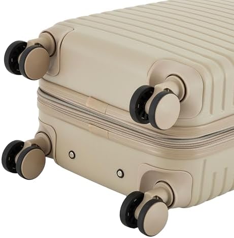 kensie Graceful Hardside Carry-On Luggage, Light Taupe, 22-Inch - Image 6