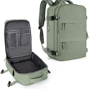 coowoz Large Travel Backpack For Women Men,Carry On Backpack,Hiking Backpack Waterproof Outdoor Sports Rucksack Casual Daypack travel essentials(Gray Green)