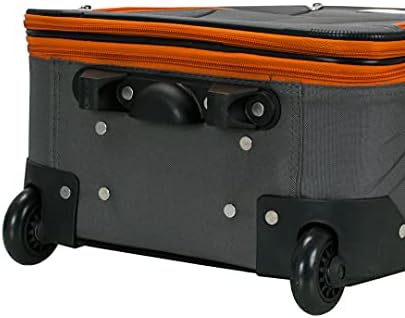 Rockland Journey Softside Upright Luggage Set, Expandable, Charcoal, 4-Piece (14/19/24/28) - Image 4