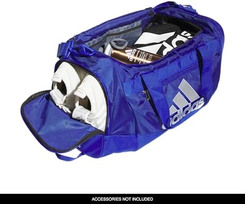 adidas Unisex Defender 4.0 Gym Duffel Bag for Men and Women, Semi Lucid Blue/Silver Metallic/Blue Spark, Small (38L) - Image 2