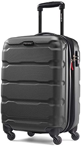 Samsonite Omni PC Hardside Expandable Luggage with Spinner Wheels, Black, Carry-On 20-Inch