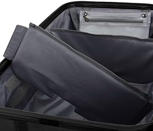 Traveler's Choice Ultimax II 26" Medium Trunk Spinner Luggage, Tie Down Straps, Matte Black, Checked Inch - Image 6