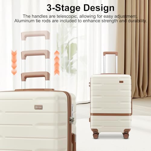 Luggage Sets 5 Piece Luggage Sets Lightweight Hard Shell Suitcases with Spinner Wheels for Family Travel - Durable PC+ABS Material Carry On Luggage (Black) - Image 5