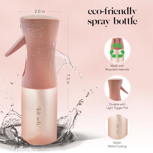 Kitsch Continuous Spray Bottle for Hair | Fine Mist Water Mister for Hair Styling – Spray Bottles for Cleaning, Plants & More – Terracotta, 5 oz - Image 2