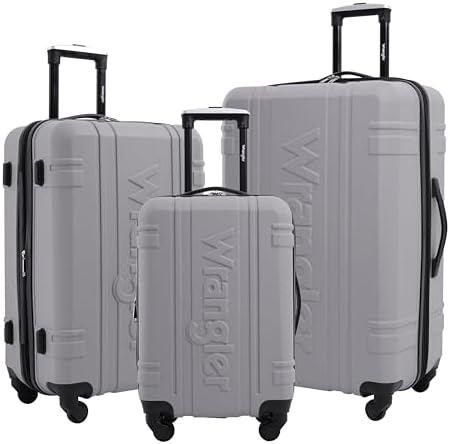 Wrangler Astral Travel Luggage, Sharkskin, 3 Piece Set