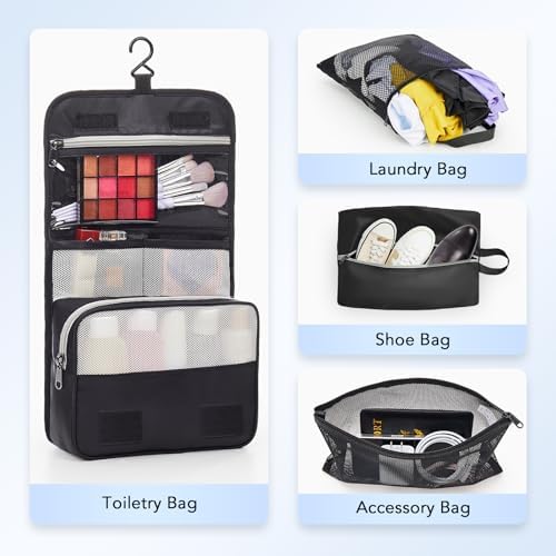 10 Set Compression Packing Cubes for Travel Essentials,Compressible Expandable Packing Cubes for Suitcase,OlarHike Luggage Organizer Bags for Travel,Handy Helper for Organizing Clothes(Black) - Image 5