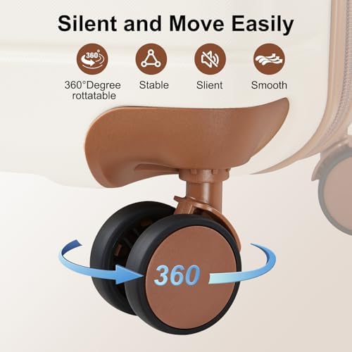 Luggage Sets 5 Piece Luggage Sets Lightweight Hard Shell Suitcases with Spinner Wheels for Family Travel - Durable PC+ABS Material Carry On Luggage (Black) - Image 3