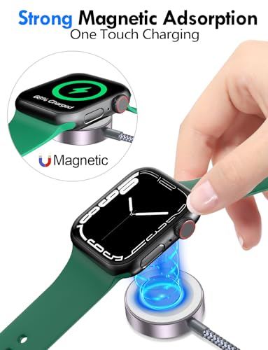 2Pack Multi Fast Charging Cable for Apple Watch Charger,iPhone Charger,[3-in-2 Travel Essentials] USB A/Type C/Lightning Cable for iWatch Ultra/SE/10-2,iPhone 16-11,Galaxy S25-21,Airpods,iPad-4FT - Image 7