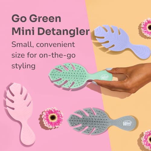 Wet Brush Go Green Mini Detangler, Green - Detangling Travel Hair Brush - Ultra-Soft IntelliFlex Bristles Glide Through Tangles & Gently Loosens Knots While Minimizing Pain, Split Ends & Breakage - Image 10