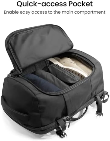 tomtoc Travel Backpack 40L, TSA Friendly Flight Approved Carry-on Luggage Hand Water-resistant Lightweight Business Rucksack, Durable Large Weekender Bag Daypack Fits 17.3 Inch Laptop, PFAS Free - Image 4