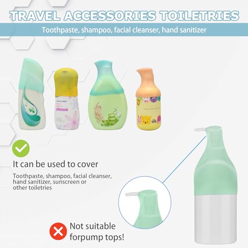 10 Pack Silicone Bottle Covers Travel Essentials for Women Men, Beach Vacation Essentials, Travel Size Toiletries Accessories, Cruise Ship Essentials 2025, Must Haves, Leak Proofing - Image 3