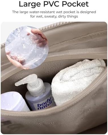 BAGSMART Gym Bag for Women, Duffle Bag for Travel with Wet Pocket, Lightweight Carry on Weekender Duffel, Water Resistant - Image 5