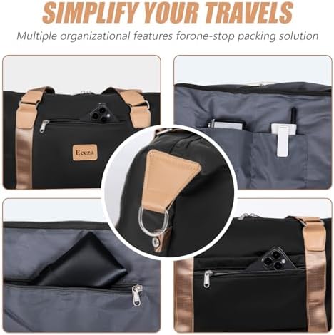 Luggage Sets 5 Piece,Hard Case Suitcase Set with Spinner Wheels,Hardshell Lightweight Travel Luggage with TSA Lock (Black,20/24/28 Inch) - Image 6