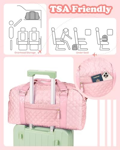 Graduation Gifts, Weekender Bags for Women, Initial Gifts Girls Bag, Sports Gym bag for Girl Teens, Travel Overnight Sleepover Bag, Tween Girls Gift for Kids - Image 7