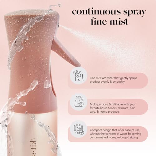 Kitsch Continuous Spray Bottle for Hair | Fine Mist Water Mister for Hair Styling – Spray Bottles for Cleaning, Plants & More – Terracotta, 5 oz - Image 4