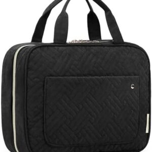 BAGSMART Toiletry Bag Travel Bag with Hanging Hook, Water-resistant Makeup Cosmetic Bag Travel Organizer for Accessories, Shampoo, Full-size Container, Toiletries