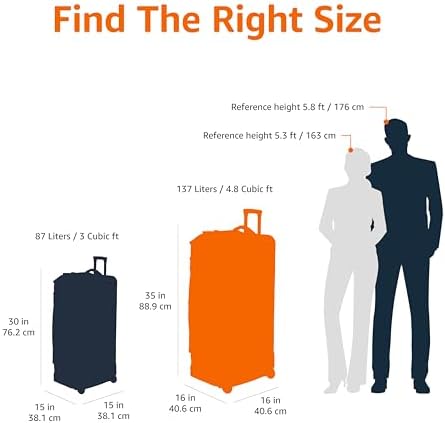 Amazon Basics 35-Inch Large Rolling Duffle Bag with Wheels and Handle, Travel Duffle Bag with Durable Ripstop Polyester Material, 2 Layers of Space, Multiple Interior and Exterior Pockets, Black - Image 4