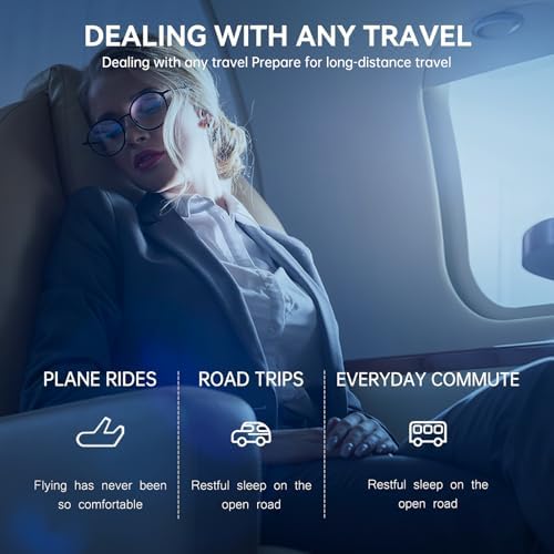 Plane Foot Hammock, Portable Airplane Foot Hammock for Plane Travel, Perfect Foot Sling for Airplane Travel, Leg Hammock to Relax Your Feet, Fly Essential Long Flight Must Haves, Black & Blue, 2 Pack - Image 6