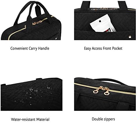 BAGSMART Toiletry Bag Travel Bag with Hanging Hook, Water-resistant Makeup Cosmetic Bag Travel Organizer for Accessories, Shampoo, Full-size Container, Toiletries - Image 6