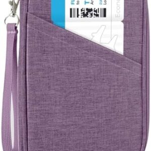 Passport Holder Family, Women Rfid Blocking Passport Wallet, Travel Essentials Premium Wallets, Waterproof Passport Holders Bag for Men Traveling, Travel Document Organizer Credit Cards Case