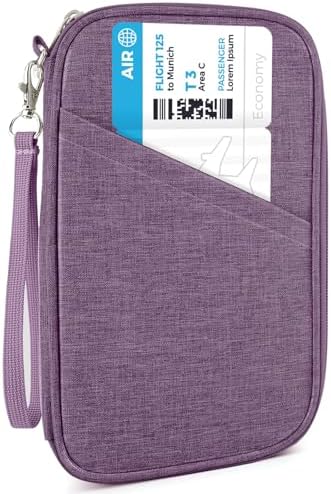 Passport Holder Family, Women Rfid Blocking Passport Wallet, Travel Essentials Premium Wallets, Waterproof Passport Holders Bag for Men Traveling, Travel Document Organizer Credit Cards Case