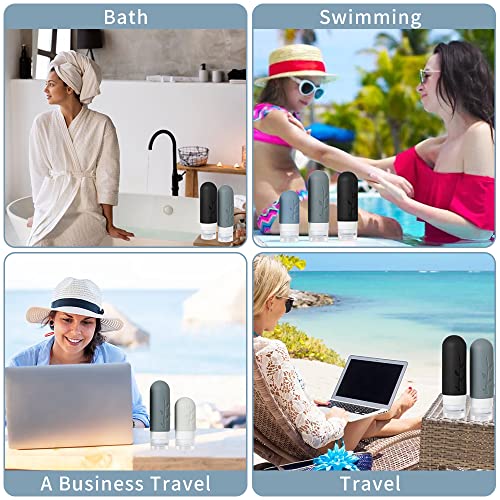 18pack Travel Bottles for Toiletries,TSA Approved Silicone Travel Containers jar for Toiletries,Leak Proof Refillable Liqus Shampoo And Conditioner Travel Essentials toiletry Bottles - Image 7