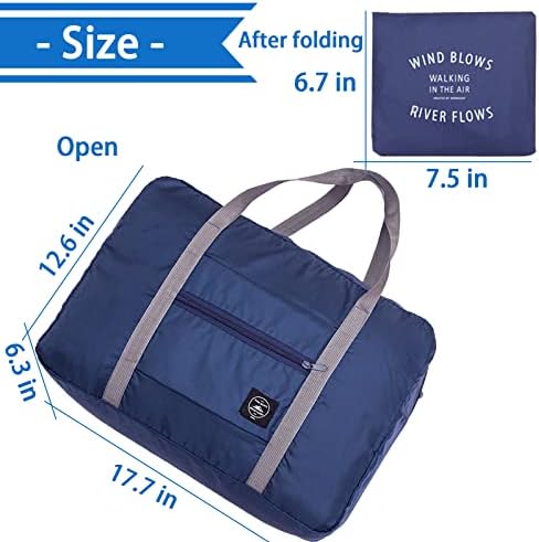 4PCS Foldable Travel Duffel Bag Tote Carry on Luggage Bag Spirit Airlines Personal item Sports Gym Bag Water Resistant Weekender Overnight Bags for Women and Men (Mix Colors) - Image 4