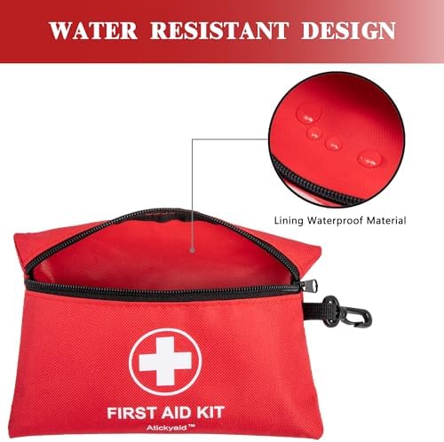 Mini First Aid Kit - 140 Piece Small First Aid Medical Kit for Car, Home, Office, Travel, Camping, Sports, Outdoor, School - Emergency First Aid Supplies and Survival Kit - Image 5
