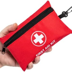 Mini First Aid Kit - 140 Piece Small First Aid Medical Kit for Car, Home, Office, Travel, Camping, Sports, Outdoor, School - Emergency First Aid Supplies and Survival Kit