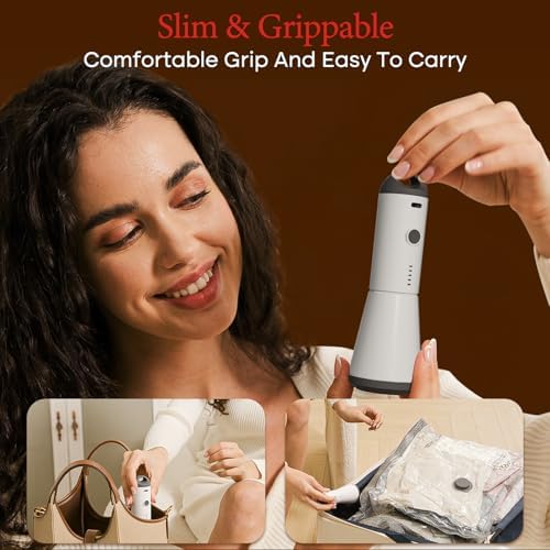 Vacuum Bags for Travel with Rechargeable air Pump, 15 Pack Carry-on Size Compression Packing Bags for Luggage and Suitcase, Space Saver for Clothes and Clothing Travel - Image 6