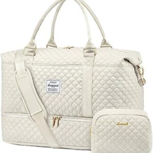 LOVEVOOK Travel Duffle Bag,Weekender Bags for Women with Shoe Compartment，Carry on Overnight Bag with Toiletry Bag,Gym Duffel Bag with Wet Pocket, Hospital Bags for Labor and Delivery