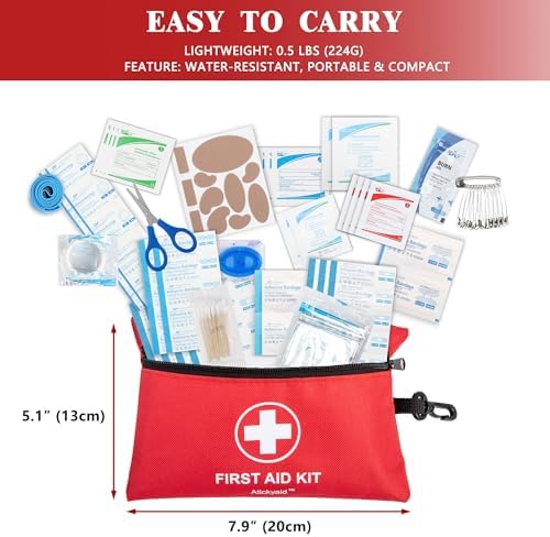 Mini First Aid Kit - 140 Piece Small First Aid Medical Kit for Car, Home, Office, Travel, Camping, Sports, Outdoor, School - Emergency First Aid Supplies and Survival Kit - Image 2