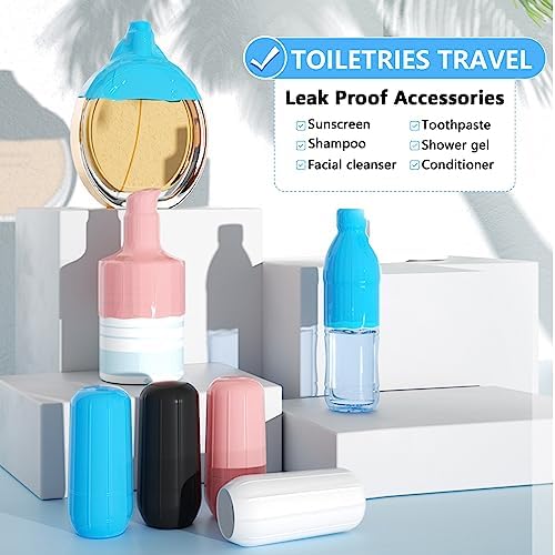 16 Pack Silicone Bottle Cover,Travel Essential for Women Men,Cruise Ship Essentials 2025,Beach Vacation Essentials,Travel Size Toiletries,Airplane Travels Accessories Elastic Sleeves for Leak Proofing - Image 7