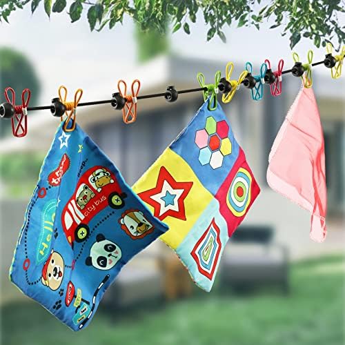 Retractable Portable Clothesline for Travel,Clothing line with 12 Clothes Clips, for Indoor Laundry Drying line,Outdoor Camping Accessories - Image 4