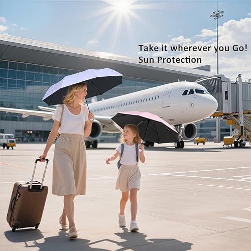 BAODINI Travel Mini Umbrella for Purse With Case Small Compact UV Sun Protection Sun Lightweight Tiny Pocket Umbrella for Women Kids and Men - Image 5