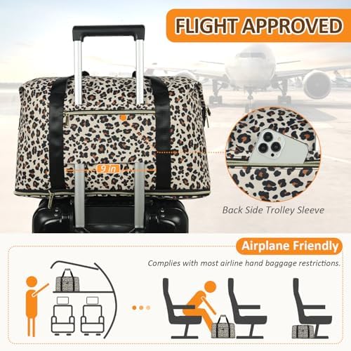 Expandable Travel Duffle Bags Weekender Overnight Bags for Women Men Hospital Bag for Women Labor Delivery with Toiletry Bag Waterproof - Image 5