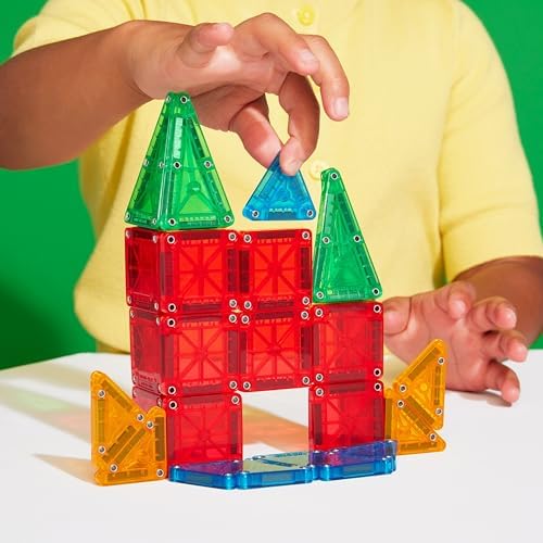 MAGNA-TILES microMAGS 26-Piece Travel Magnetic Construction Set – Bold Colors, The Original Magnetic Building Brand - Image 4